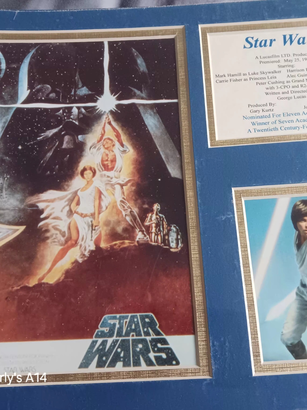 Star Wars Blue 1977 Framed Poster Collage